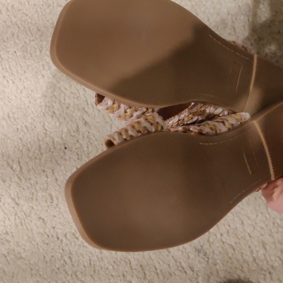 New Avellini Made in Italy Braided Band Sandals Women  Tan/blush pink - Picture 11 of 11